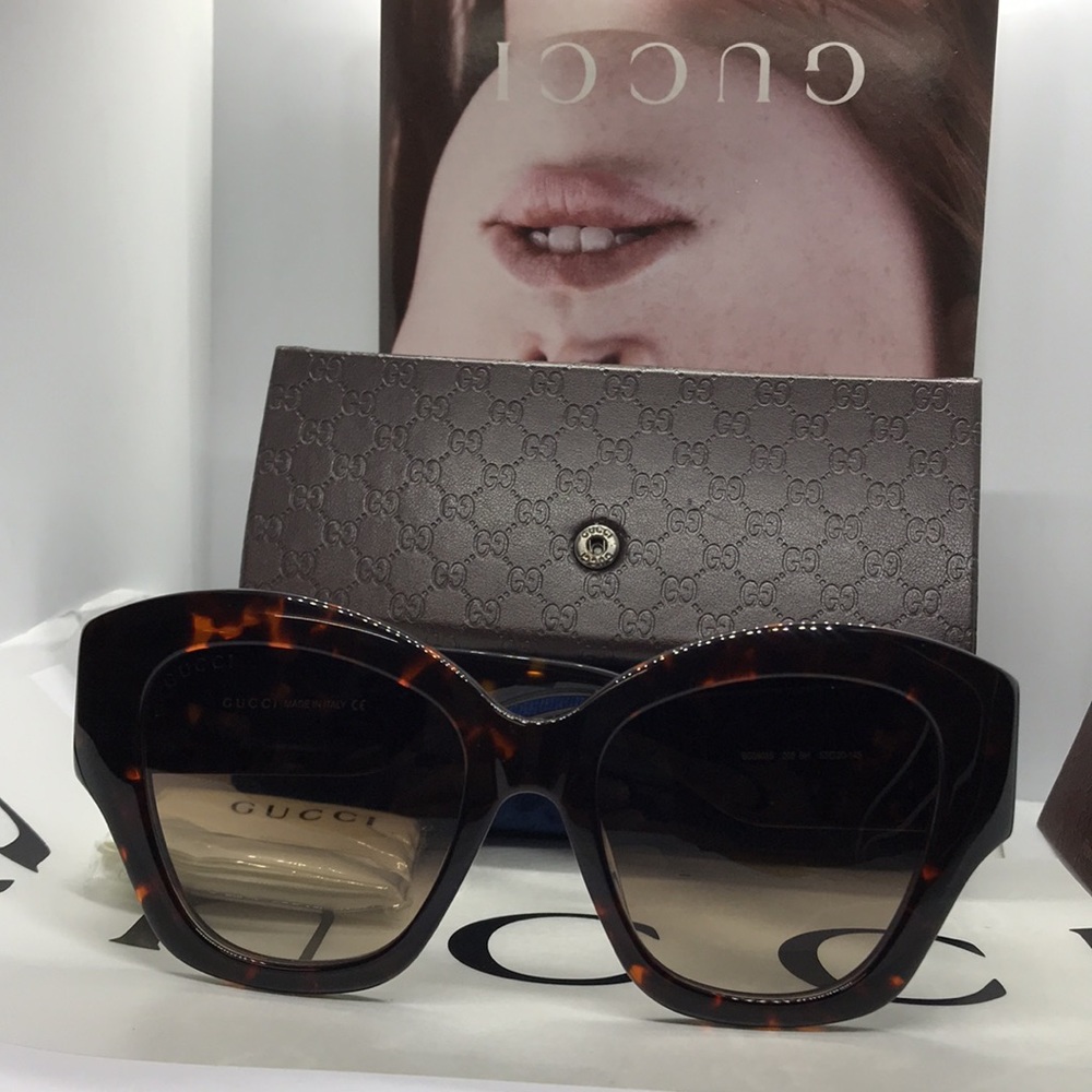 Brand New Auth Woman’sGucci GG0808S Tortoise/Brown